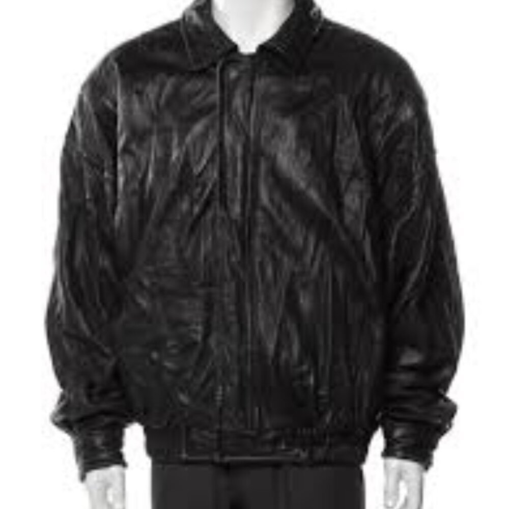 Vintage Robert Comstock Genuine Leather Casual Bomber Jacket Men's Size Large - Picture 13 of 13
